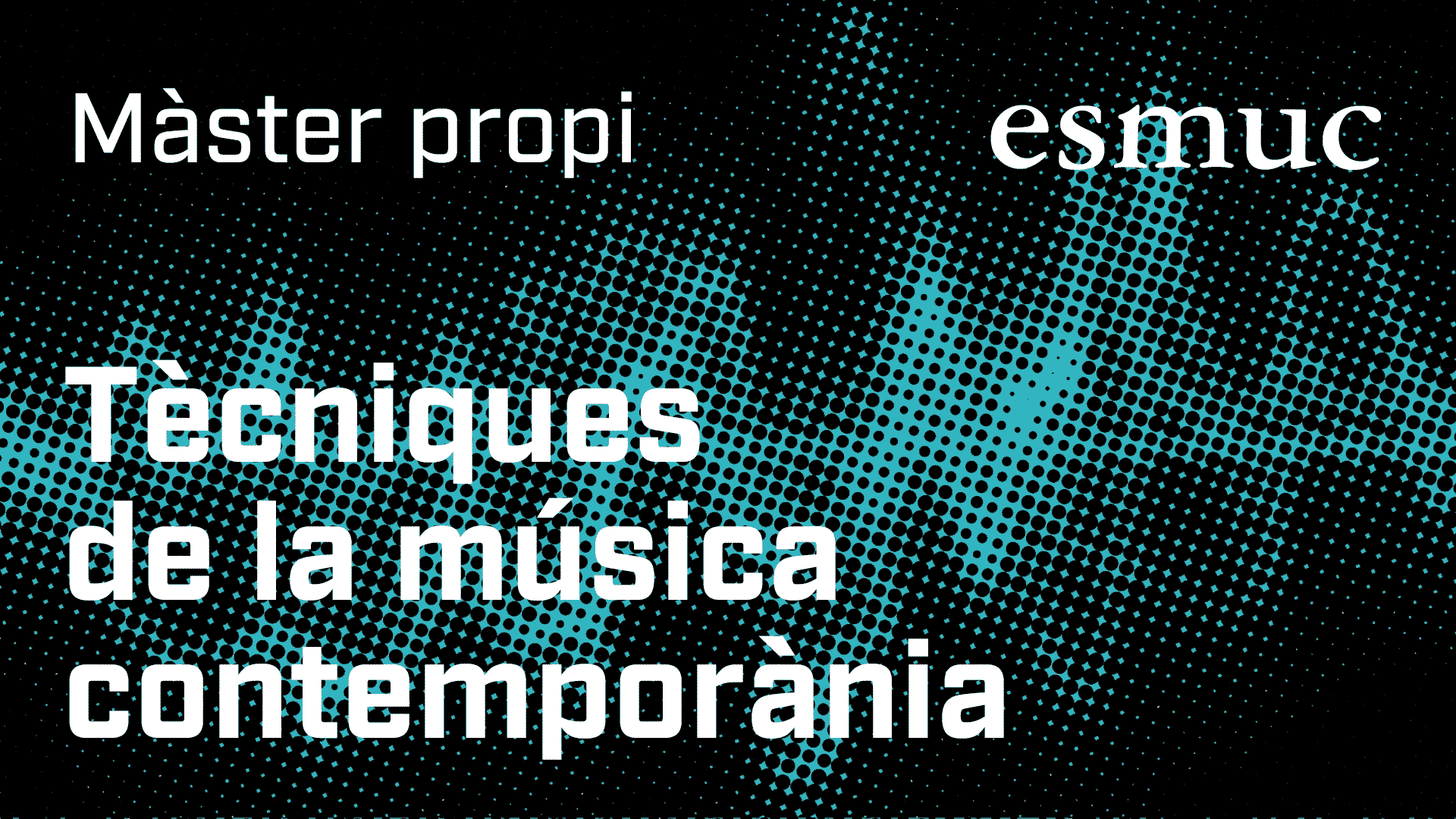 Màster Tècniques de la música contemporània ESMUC