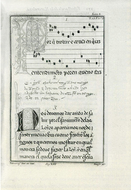 Copia facsímil de la Cantiga prólogo de Alfonso X