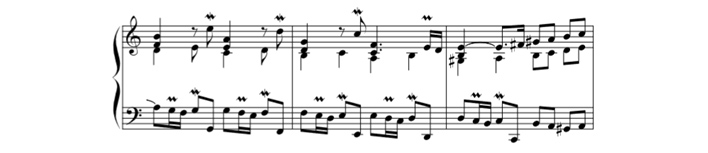 Fig. 4: La Flamande, fragment (compassos 8 -10)