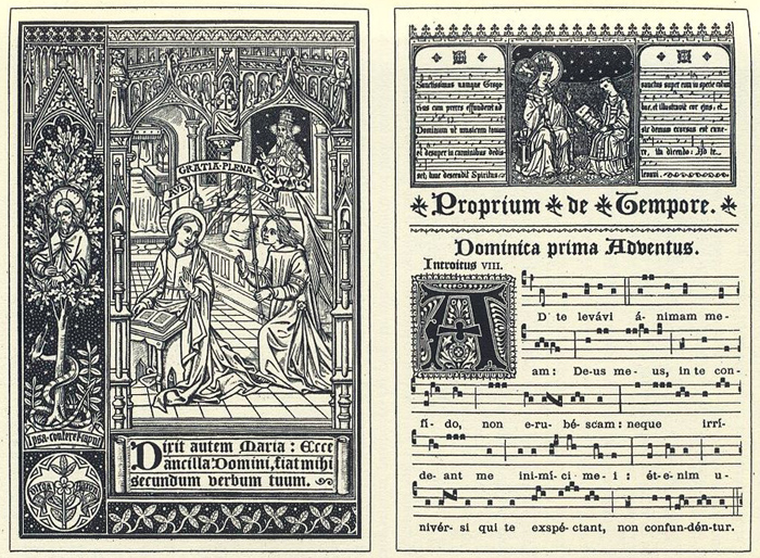 Fig. 2. Páginas iniciales del Liber Gradualis de dom Pothier (1883)