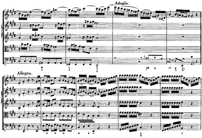 Fragment del 1r mov. del Concert en Mi major de Bach BWV 1042